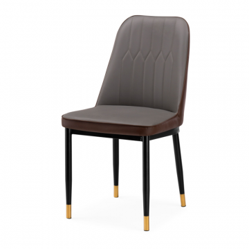 Стул на металлокаркасе Flor gray / brown / black