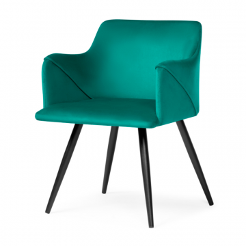 Стул на металлокаркасе Эджелл зеленый / черный