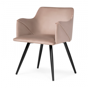 Стул на металлокаркасе Эджелл латте / черный