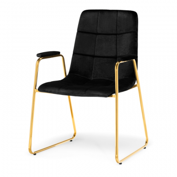 Стул на металлокаркасе Lana black / gold