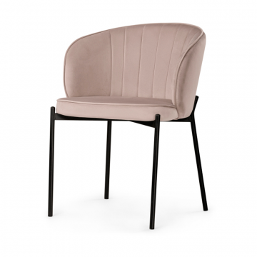 Стул на металлокаркасе Нейл латте / черный