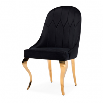 Стул на металлокаркасе Gustav black / gold