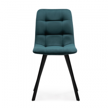 Стул на металлокаркасе Чилли морская волна / черный каркас