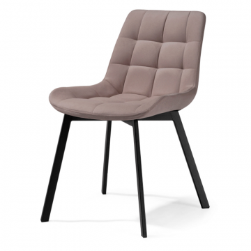 Стул на металлокаркасе Челси латте / черный каркас