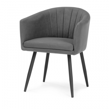 Стул на металлокаркасе Валета темно-серый / черный