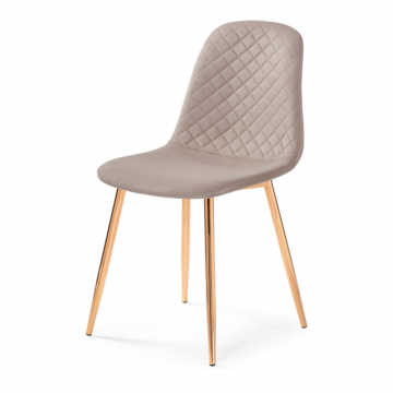 Стул на металлокаркасе Dabl latte / gold