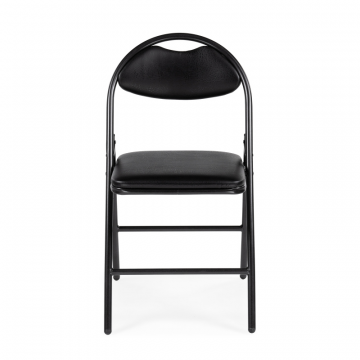 Стул на металлокаркасе Gikat черный / темный мусс