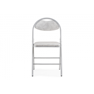 Стул на металлокаркасе Gikat белый мрамор / светлый мусс