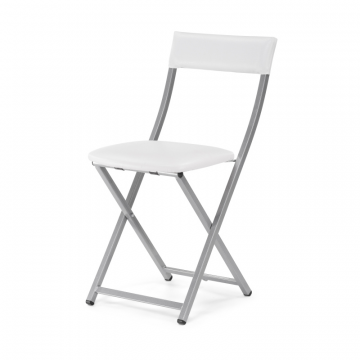 Стул на металлокаркасе Elevis белый полимер / светлый мусс