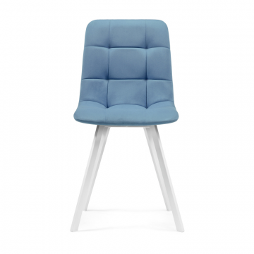 Стул на металлокаркасе Чилли белый / голубой