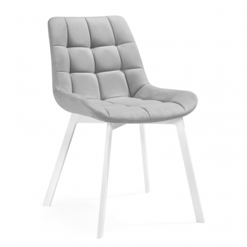 Стул на металлокаркасе Челси белый / светло-серый