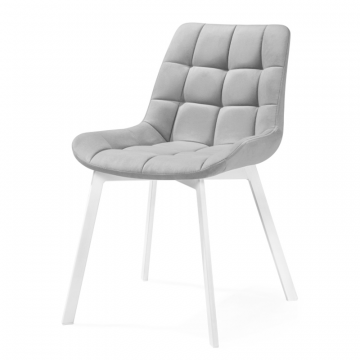 Стул на металлокаркасе Челси белый / светло-серый