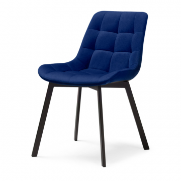 Стул на металлокаркасе Челси черный / синий
