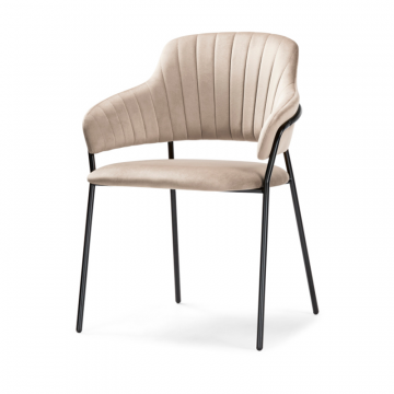 Стул на металлокаркасе Инклес дымчатый / черный глянец