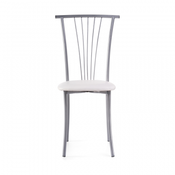 Стул на металлокаркасе Grigori белый полимер / светлый мусс
