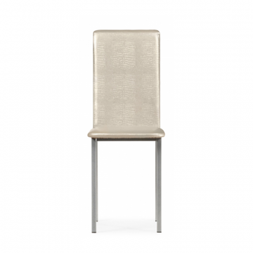 Стул на металлокаркасе Bozanak жемчуг / крокодил искусственная кожа / светлый мусс