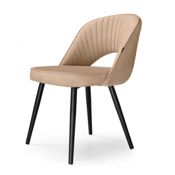 Стул на металлокаркасе Сандвикен черный / velutto 05