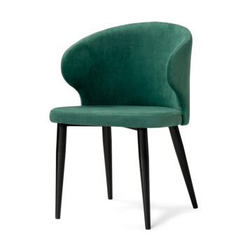 Стул на металлокаркасе Алсисар катания изумруд / черный