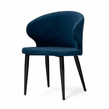 Стул на металлокаркасе Алсисар темно-синий / черный