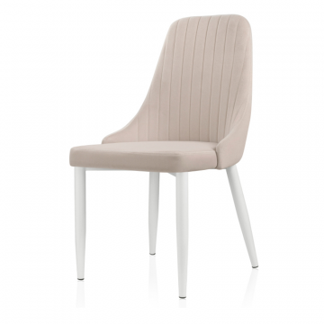 Стул на металлокаркасе Kora white / beige