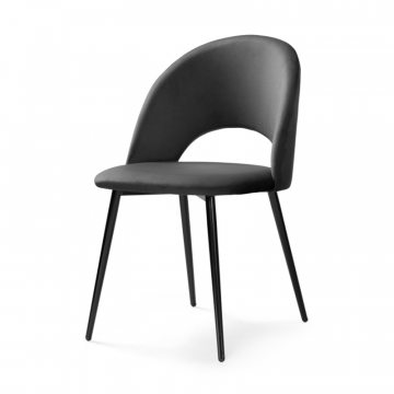 Стул на металлокаркасе Ирре графитовый / черный глянец