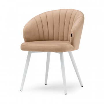 Стул на металлокаркасе Бэнбу velutto 05 / белый