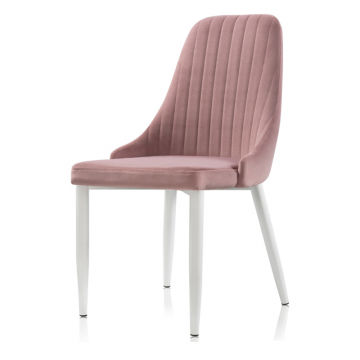 Стул на металлокаркасе Kora white / light purple