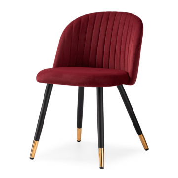 Стул на металлокаркасе Gabi wine red / black