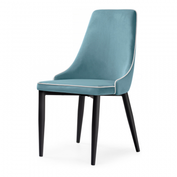 Стул на металлокаркасе Kora 1 light blue / white / black