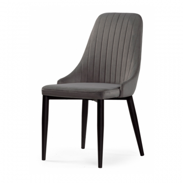 Стул на металлокаркасе Kora dark gray / black