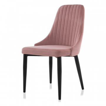 Стул на металлокаркасе Kora light purple / black