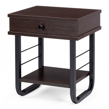 Прикроватная тумба Малгома черная / венге