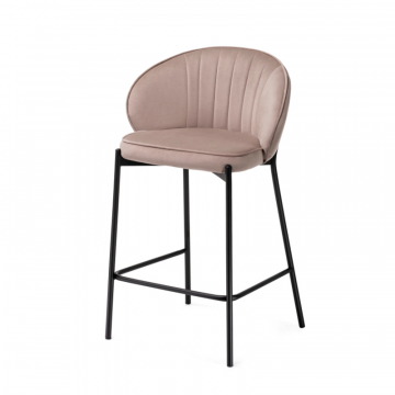 Полубарный стул Нейл латте / черный