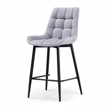 Барный стул Алст серо-лиловый / черный
