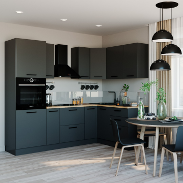 Кухонный гарнитур Антрацит 2400x1600 угловой