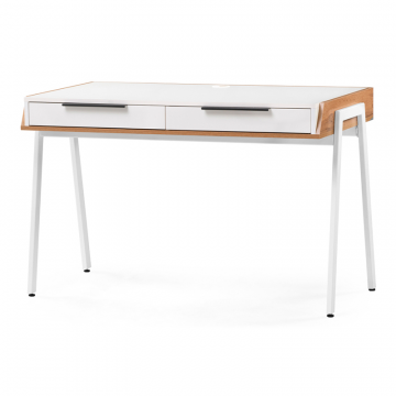 Письменный стол Рокс 116х65х77 белый / дуб вотан / белый