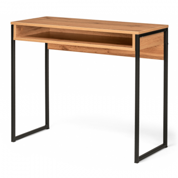 Письменный стол Лео Лофт 85х39х75 дуб вотан / матовый черный