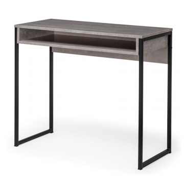 Письменный стол Лео Лофт 85х39х75 бетон / матовый черный