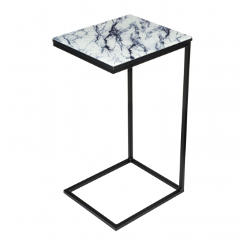 Журнальный столик Геркулес 30х34х62 белый мрамор