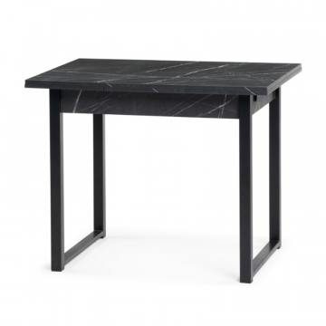 Стол Форли 90(150)х67х77 файерстоун / черный матовый