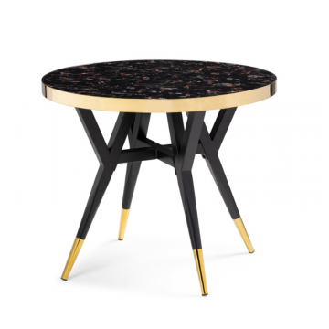 Стол Selina 80х72 black / gold