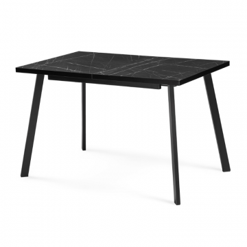 Стол Цефей 120(160)х75х75 файерстоун / черный матовый
