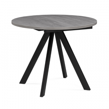 Деревянный стол Трейси 90(120)х90х75 бетон / черный