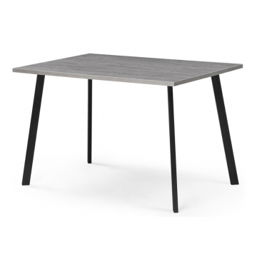 Стол Тринити Лофт 120х80х75 25 мм бетон / черный матовый