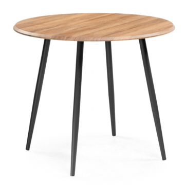 Деревянный стол Абилин 100х76 дуб вотан / черный матовый