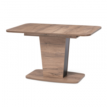 Стол на тумбе Токио-28 120(152)х75х75 дуб табачный / антрацит