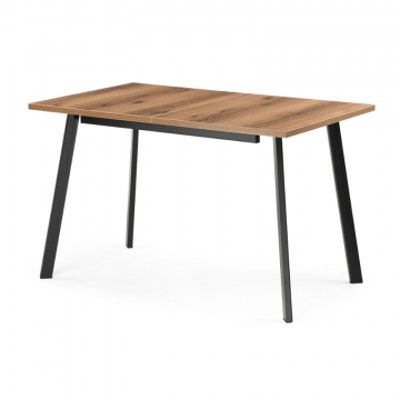 Стол раскладной Колон Лофт 120(160)х75х75 25 мм дуб делано темный / матовый черный