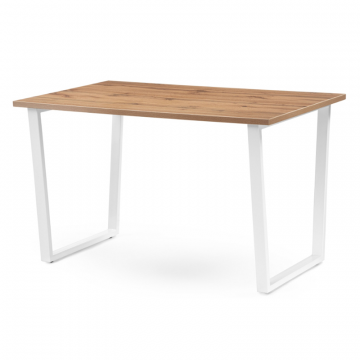 Стол Лота Лофт 140х80х75 25 мм дуб вотан / белый матовый