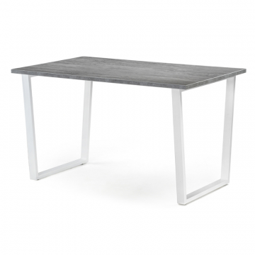 Стол Лота Лофт 140х80х75 25 мм бетон / белый матовый