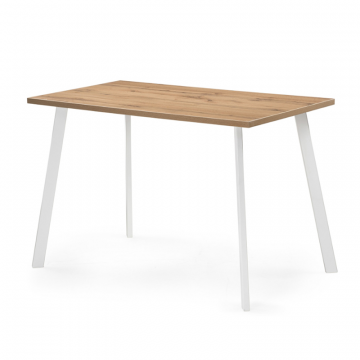 Стол Тринити Лофт 140x80x75 25 мм дуб вотан / белый матовый